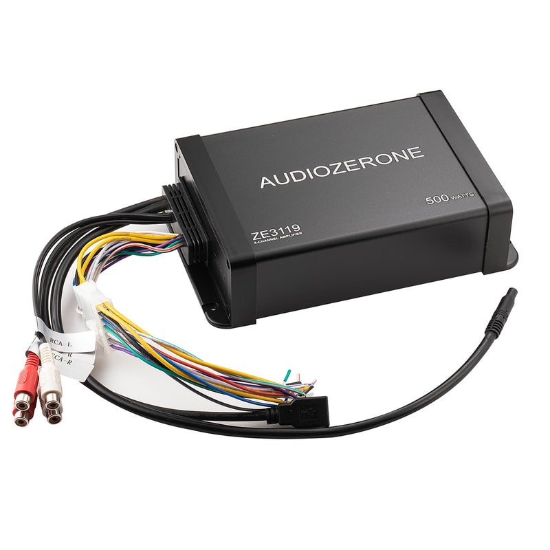 AUDIOZERONE Marine Bluetooth Amplifier car Audio System Waterproof Multi-Function Remote Class D Amp ATV UTV Amp 4 Channel Output (Balck) - Image 2